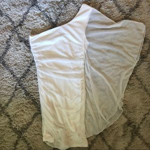 One Shoulder White Dress